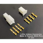 4 Pin Connector Male Female 2.8mm / 4 Pin Connector for Electric Bike/Four Pin Automotive Connector (5 set)