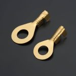 6mm Dia Copper Circular Splice Terminal Thimble Wire Naked Connector Battery 100pcs