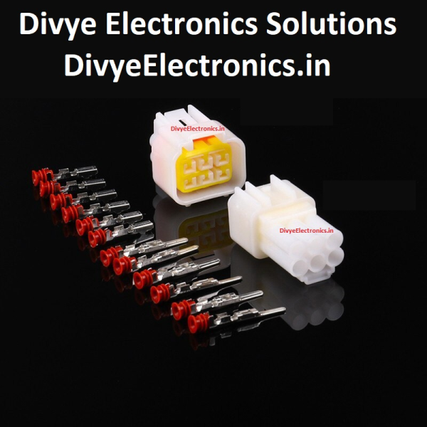 6 Pin Automotive Car Connector Plug Electrical Sealed Waterproof (2 Set)