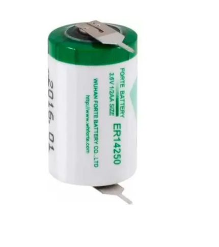FORTE Lithium Battery ER14250 3.6v 1/2AA with PIN, Battery Type: Lithium-Ion,