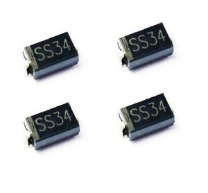 Schottky Diode SMD, SS34 SK34 1N5822 3A 40v, DO-214AB