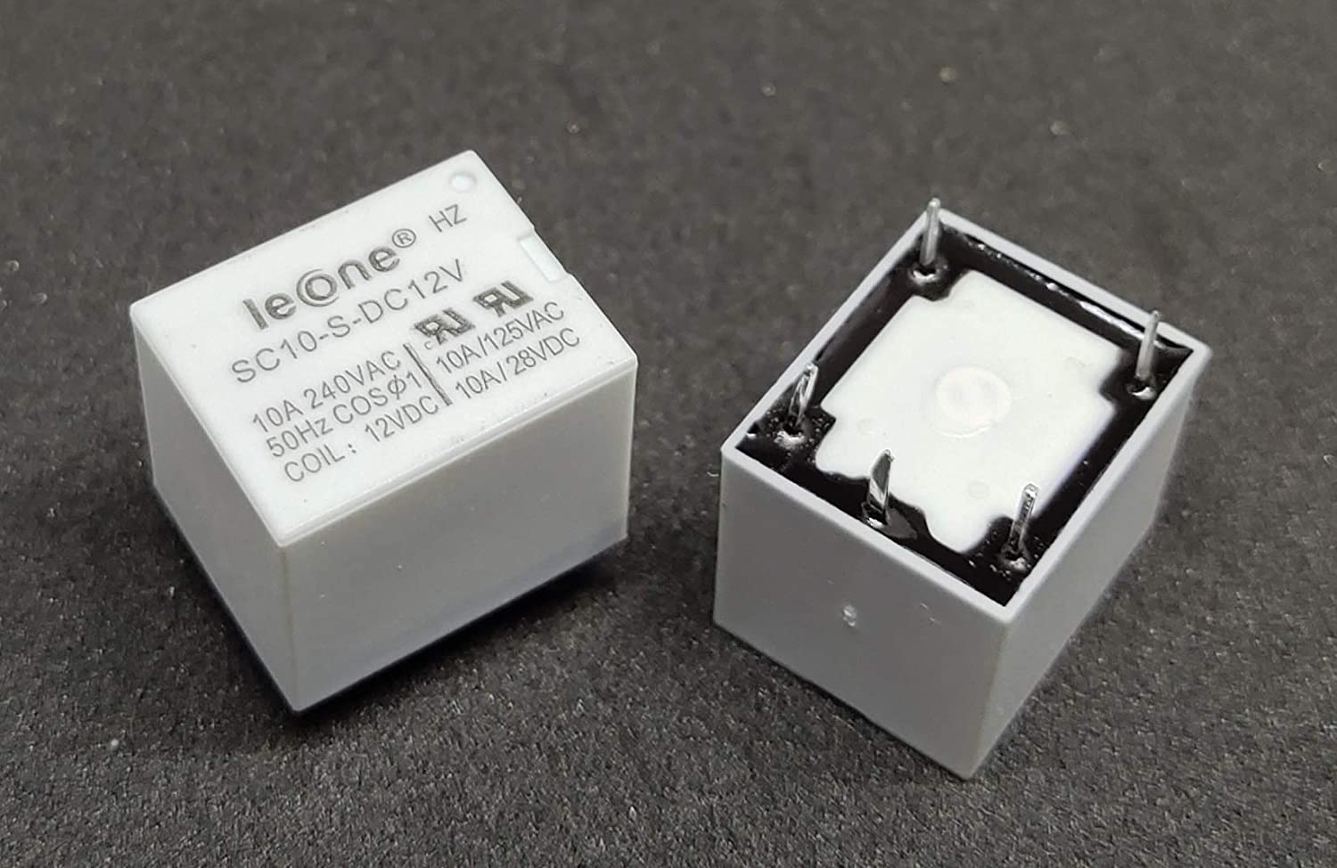 sc10-front.jpg Leone Relay SC10-S-DC12V, 10A (Pack of 5pcs) - Image 1