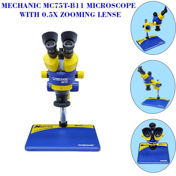 MECHANIC MC75T-B11 MICROSCOPE WITH 0.5X ZOOMING LENSE
