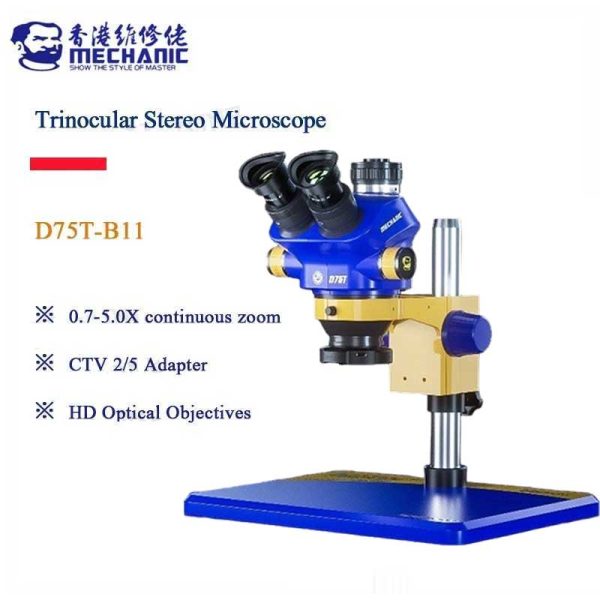 MECHANIC D75T+B11 MICROSCOPE WITH 0.5X LENS
