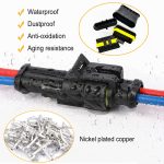 2 Pin Connector Waterproof Connector Male and Female Way Connector 2 Wire Quick Disconnect Connector for Car Truck Motorcycle Boat (1set) - Image 2