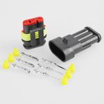 3 Pin Connector, 20-16 AWG Waterproof Electrical Automotive Wire Connector, 1.5mm Series Terminals Male Female Car Connectors Plug Sets