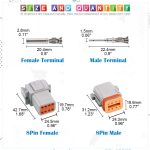 DT Series 8 Pin Gray DT04-8P 8 Pin Way Sealed Gray Male and Female Auto Waterproof Electrical Wire Connector Plug for Motorcycle, Scooter, Car, Truck, Boats - Image 5