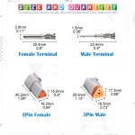 DT Series DT04-3P 3 Pin Way Sealed Gray Male and Female Auto Waterproof Electrical Wire Connector Plug for Motorcycle, Scooter, Car, Truck, Boats - Image 4