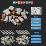 DT Series 8 Pin Gray DT04-8P 8 Pin Way Sealed Gray Male and Female Auto Waterproof Electrical Wire Connector Plug for Motorcycle, Scooter, Car, Truck, Boats - Image 2